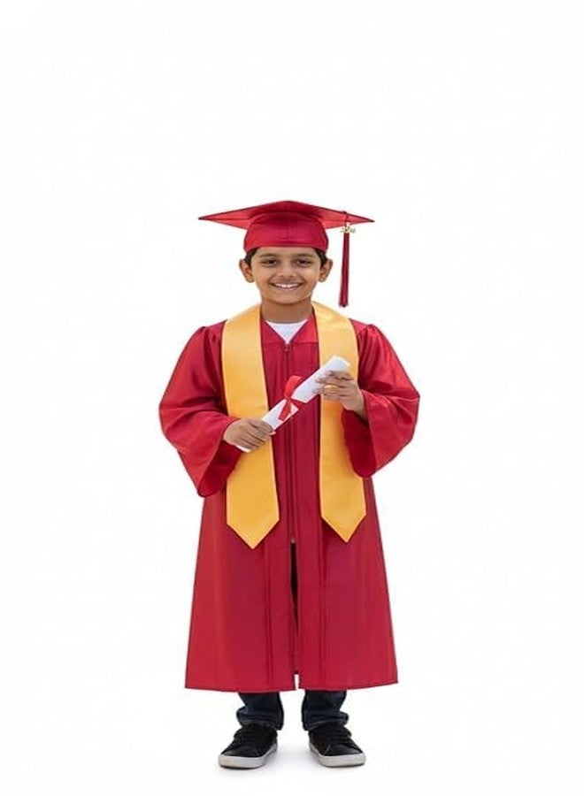 FANCY FLIGHT Kids Convocation Dress Graduation Gown and Cap Set | Breathable Polyester | Ideal for School, Nursery & Kindergarten Graduation - Image 2